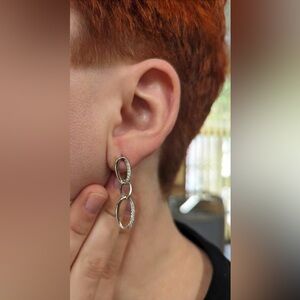 Beautiful sterling silver 925 earrings .